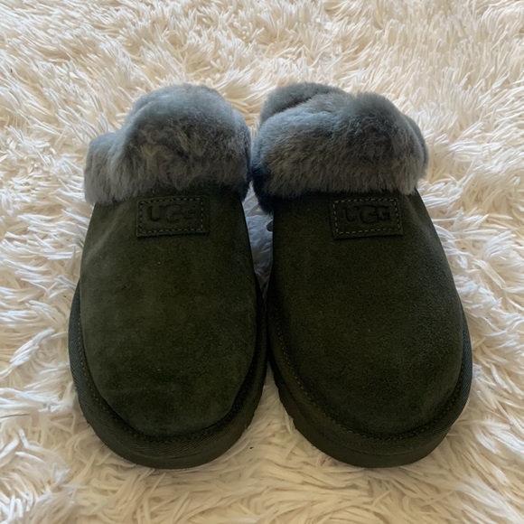 NWT ugg cozy shearling slippers in forest night - Picture 4 of 8